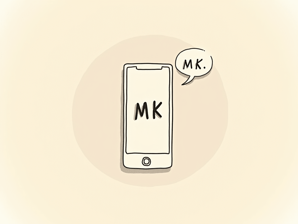 what does mk mean in text