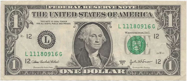 who is on the one dollar bill
