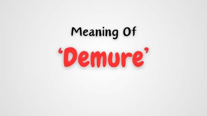 demure meaning