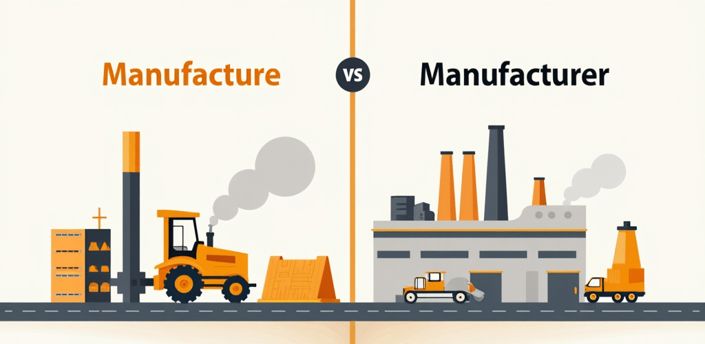 manufacture and manufacturer difference