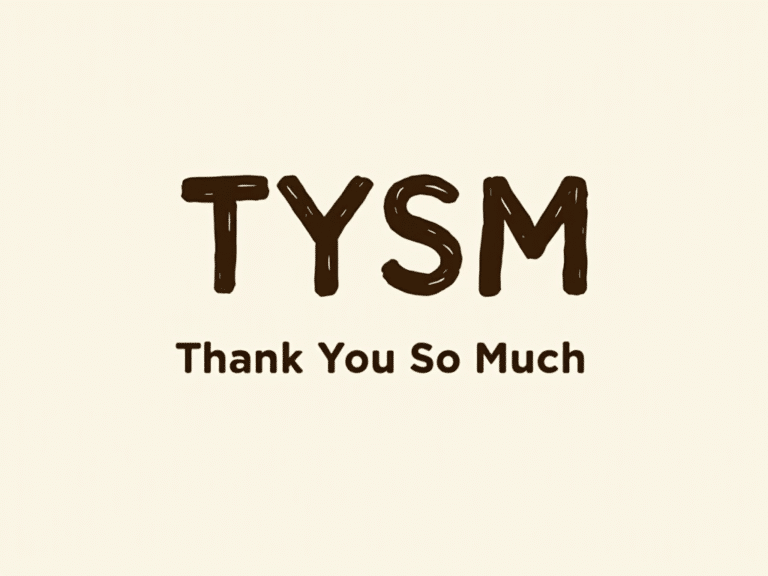 tysm 3 meaning
